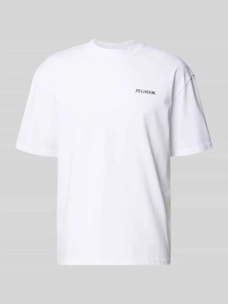 Oversized t-shirt z nadrukiem z logo model Miles' Pegador biała