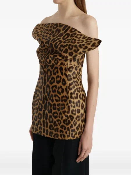 Top Khaite cu model leopard maro