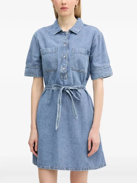 Cu centură rochie din denim Dkny albastru