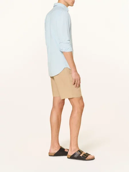 Tommy Hilfiger Lněné Šortky Dover Regular Fit béžová