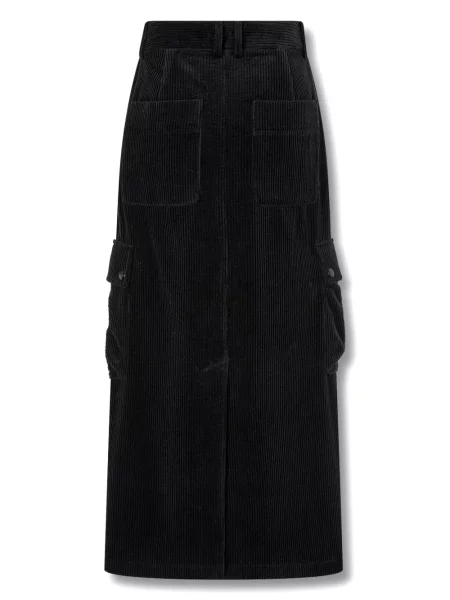 Fustă Studio Tomboy de catifea cord negru