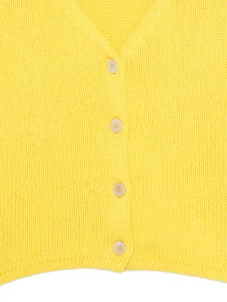 Kašmyro kardiganas Incentive! Cashmere v formos iškirpte geltona