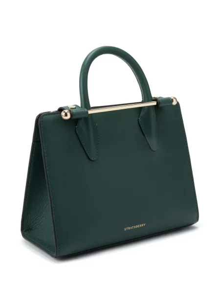Geantă shopper Strathberry din piele verde
