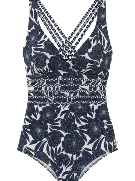 SUNSEEKER Costum de baie întreg albastru marin alb