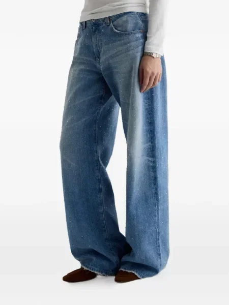 Blugi Ag Jeans cu picior lat albastru