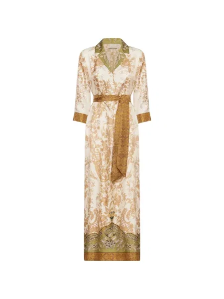 Rochie tip cămașă Pierre-louis Mascia de mătase cu model floral cu imagine