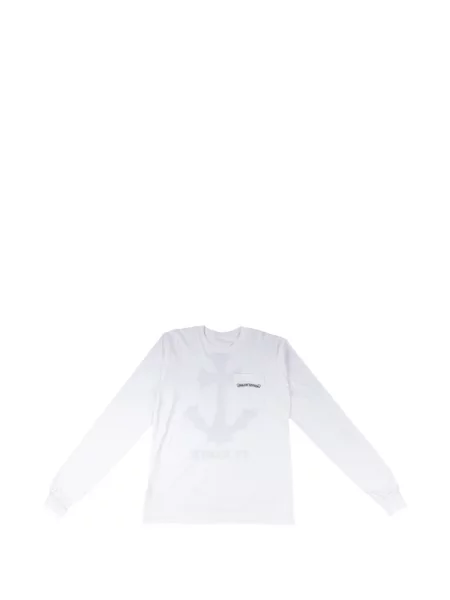 Tricou Chrome Hearts cu motiv cu inimi cu autograf alb