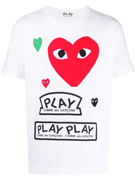 Tricou Comme Des Garcons Play alb
