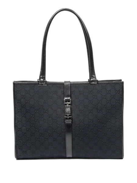 Žakárová kabelka Gucci Pre-owned černá