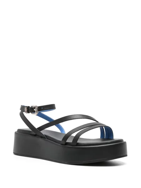 Sandale Tommy Hilfiger din piele cu platformă negru