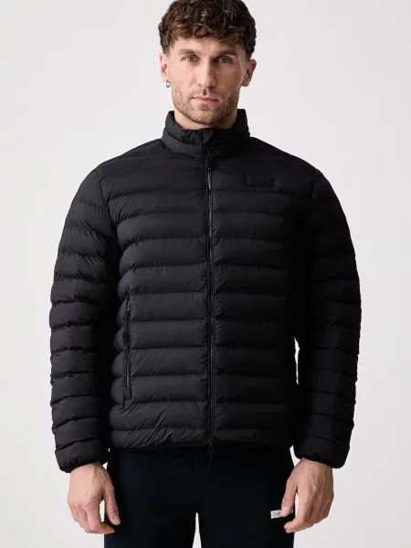 Emporio Armani prešívaná bunda pánska čierna