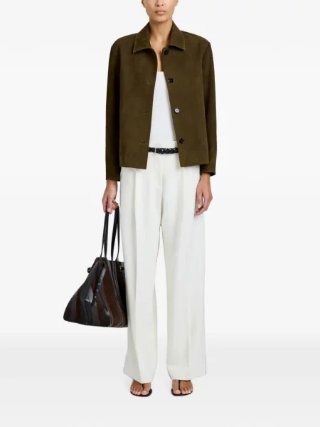 Geacă Proenza Schouler din piele de căprioară maro