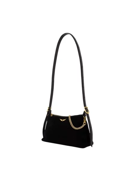 Torebka crossbody Zadig & Voltaire zamszowa czarna