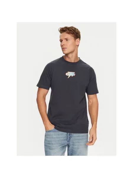 Off-White Majica Mornarsko modra Regular Fit bela