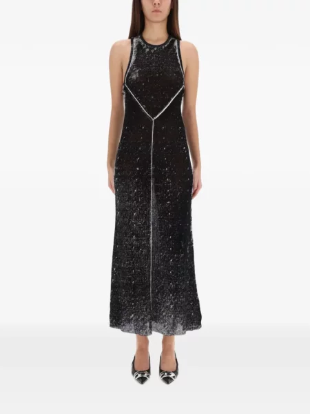 Rochie maxi Diesel fără mâneci negru