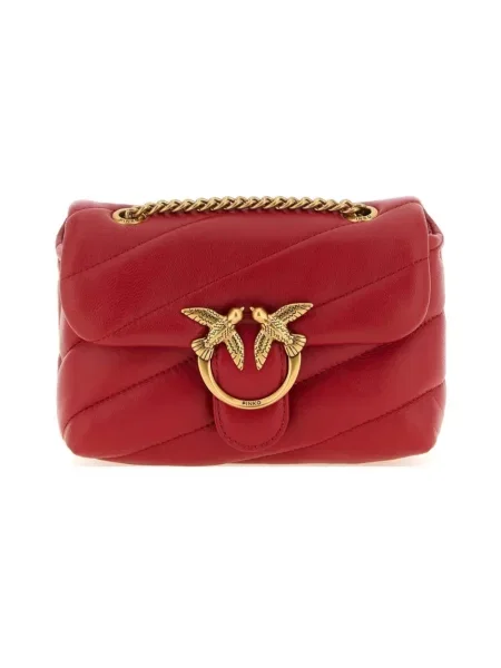 Pinko torebka crossbody skórzana czerwona