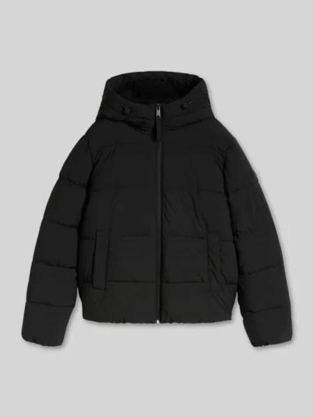 Kurtka w stylu puffer z kapturem o kroju regular fit Tom Tailor Denim czarna