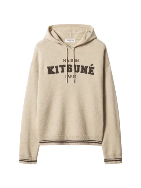 Hanorac cu glugă Maison Kitsune tricotate cu imagine