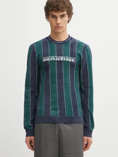 Martine Rose longsleeve Sporty Logo Crew Neck zielona