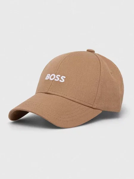 Кепка Boss с аппликацией бежевая