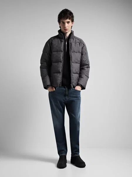Пуховик Armani Exchange сірий