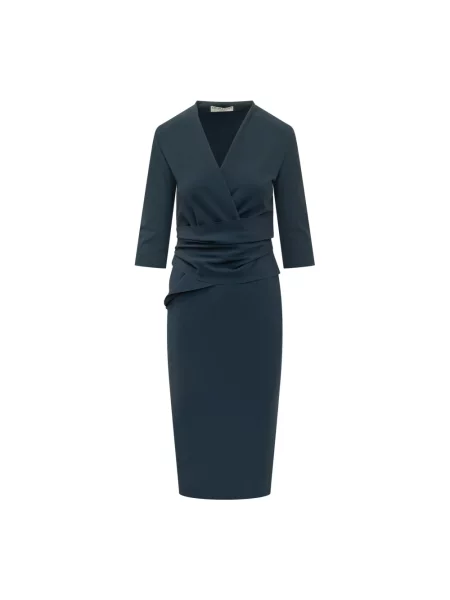 Sukienka midi Chiara Boni z dekoltem w serek zielona