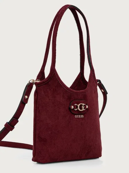 Guess geantă crossbody pentru femei cu imitație de piele întoarsă SAMANTHA