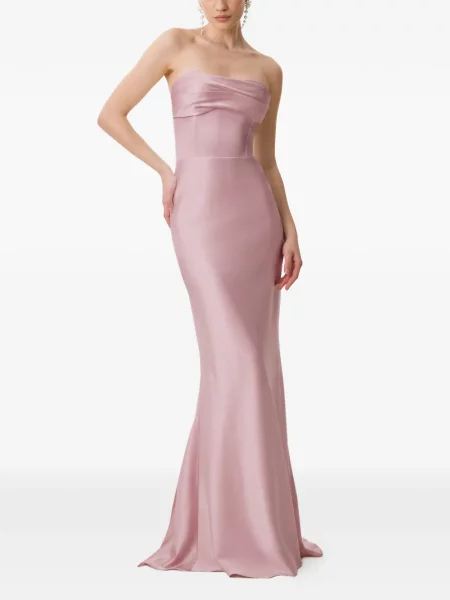 Rochie maxi Framboise fără bretele roz