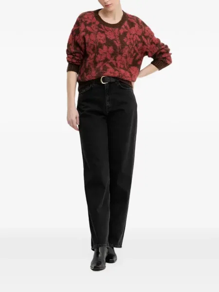 Pulover Benetton cu model floral roșu