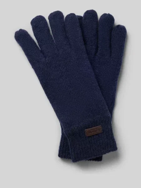 Barbour rękawiczki wełniane Carlton szary