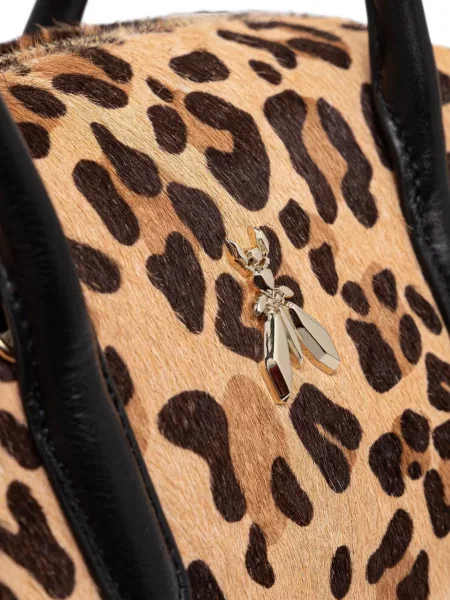Geantă shopper Patrizia Pepe cu imagine cu model leopard