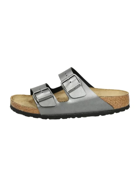 Klapki Birkenstock zamszowe klasyczne szare
