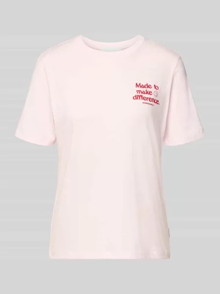 T-shirt o kroju regular fit z czystej bawełny Model LUALAA EMBRO' Armedangels różowa