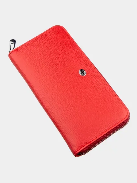 Кожаный клатч St Leather Accessories красный