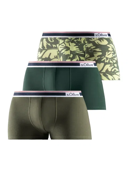 S.Oliver Boksarice oliva / smaragd / svetlo zelena bela