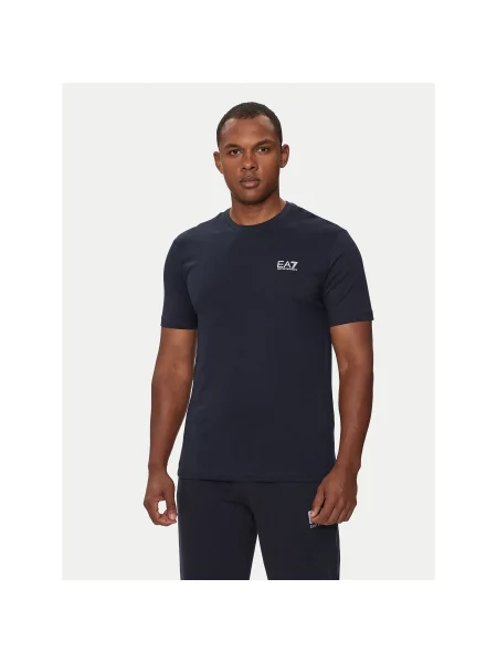 Emporio Armani Majica PJVPZ Mornarsko Regular Fit modra