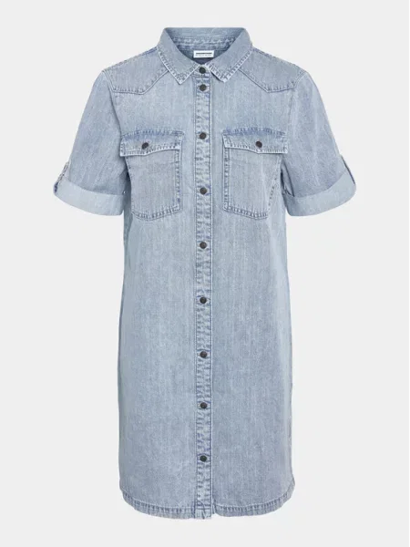 Jeans obleka Noisy May modra