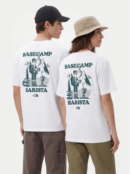 THE NORTH FACE Tričko BARISTA tmavě zelená bílá