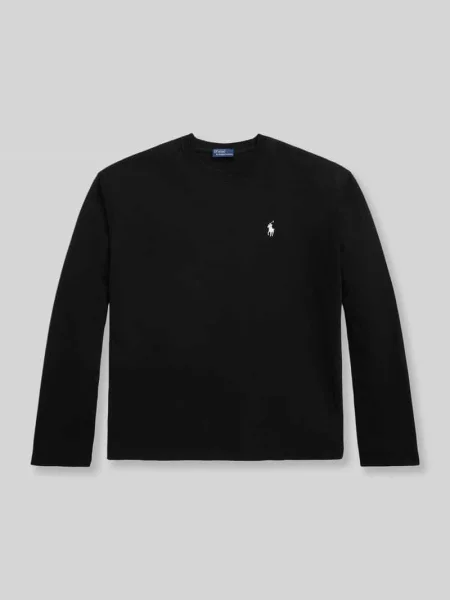 Bluzki z długim rękawem o kroju relaxed fit z czystej bawełny Polo Ralph Lauren czarna