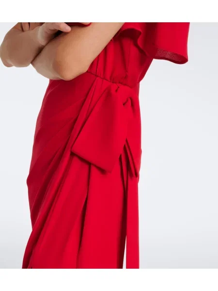 Rochie Valentino de mătase drapată roșu