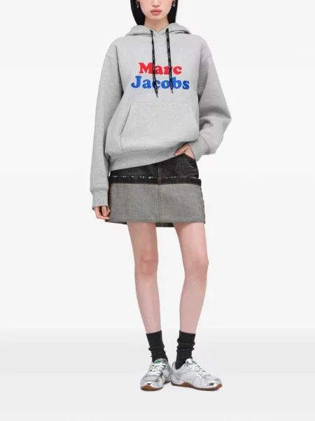 Hanorac cu glugă Marc Jacobs cu broderie gri