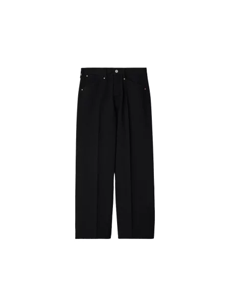 Jeansy straight leg Lemaire z 5 kieszeniami czarne