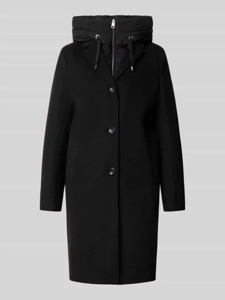 Płaszcz o kroju regular fit z mieszanka model MIRACLE' Cinque czarny