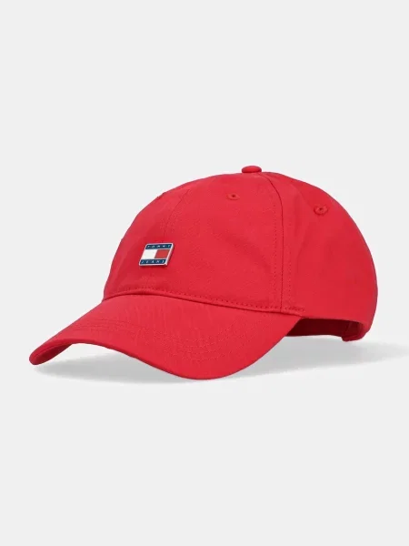 Tommy Jeans czapka z daszkiem z aplikacją czerwony