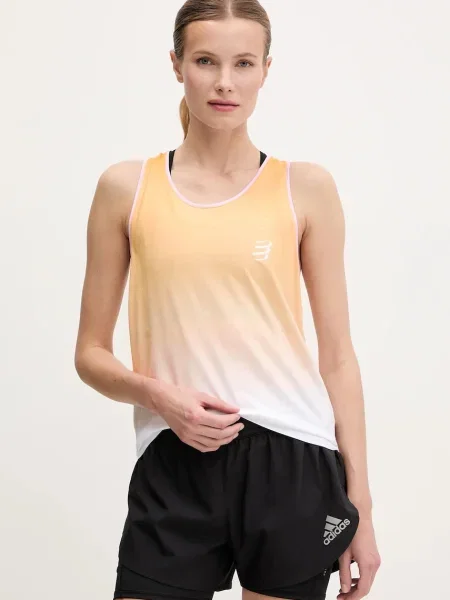 Compressport Top za trčanje Singlet bež