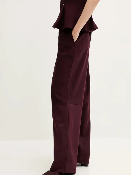 Stine Goya pantaloni lat high waist bordo