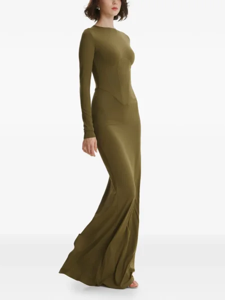 Rochie maxi 2310 Studio lungă de costum verde