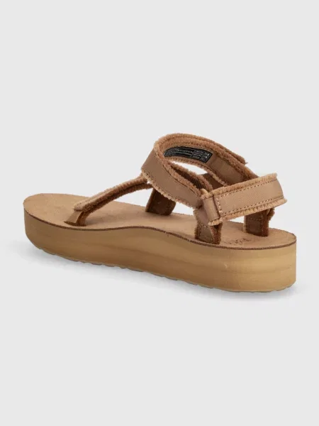 Сандалі Teva Midform Universal Canvas на платформі коричневий
