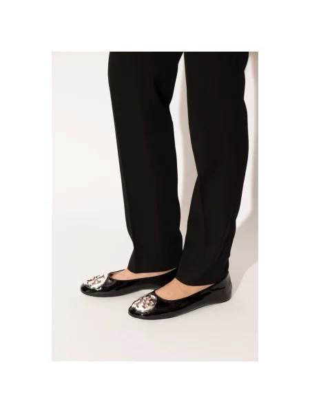 Balerinki Tory Burch skórzane czarne