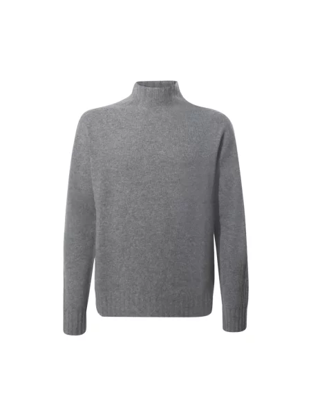 Sweter Alpha Studio wełniany szary